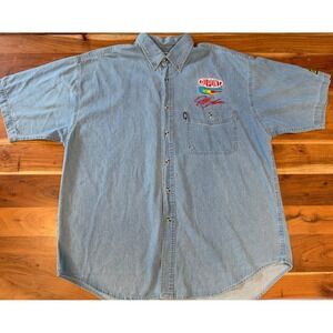 Winners Circle NASCAR Jeff Gordon 24 DuPont Denim Shirt Mens XXXL Blue SS